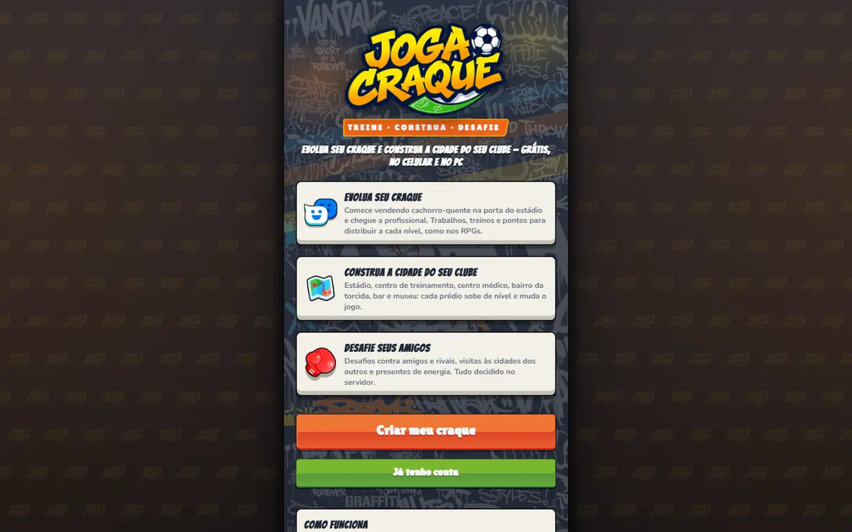 Joga Craque no computador