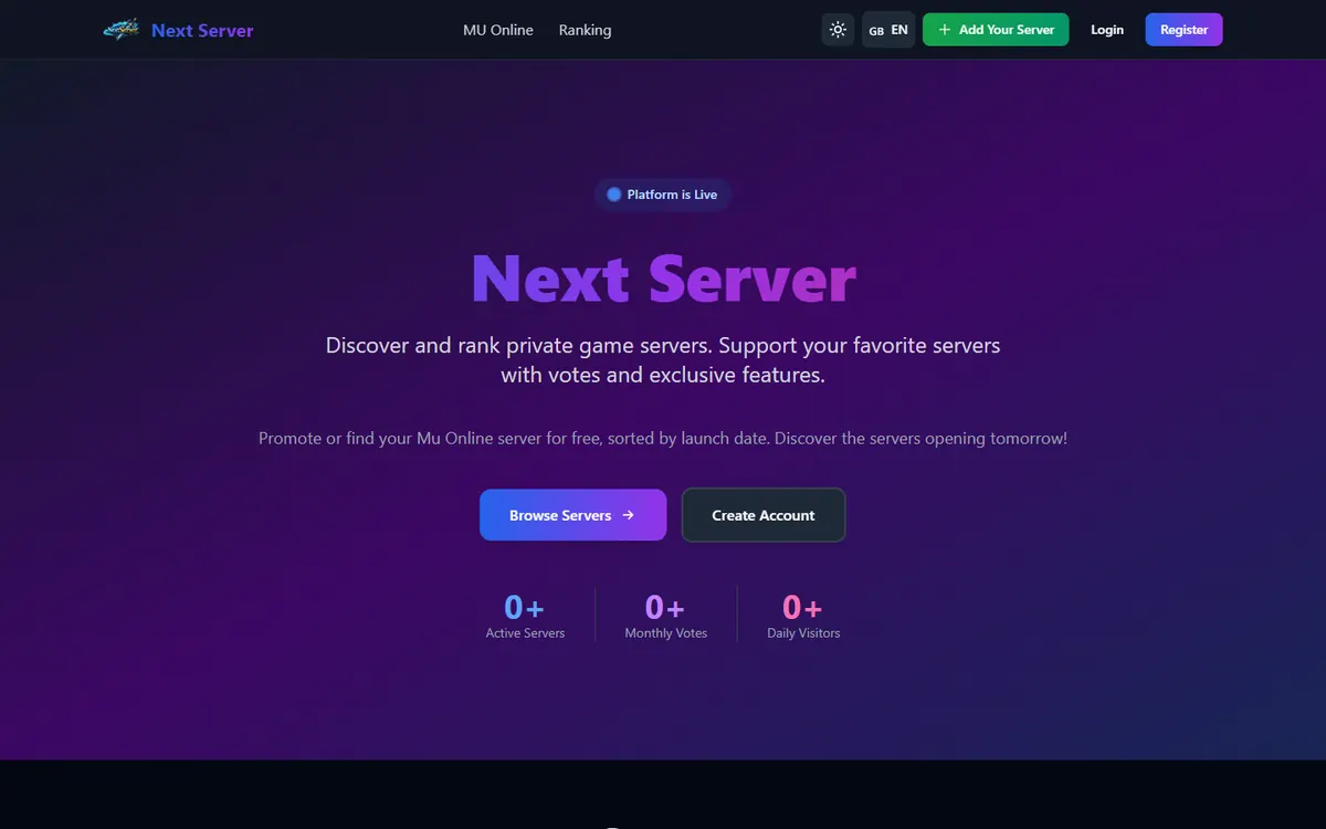 Next Server no computador